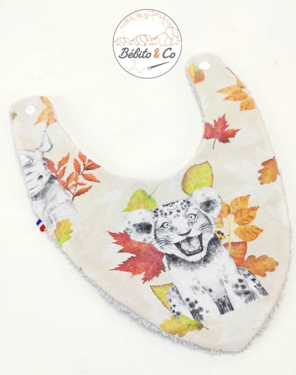 Bavoir Bébé Savane | Bandana Lionceau