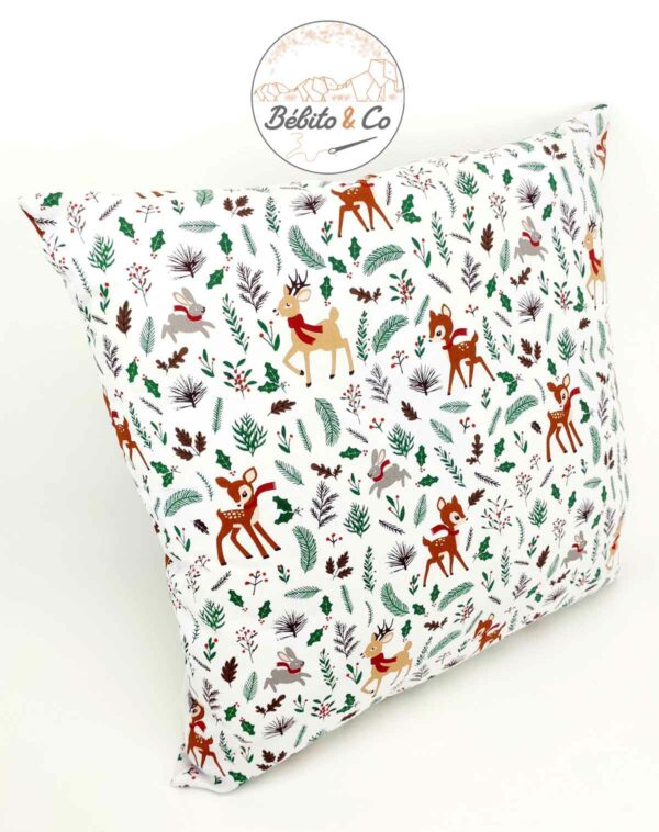 Coussin personnalisé 40X40cm Biches Nöel